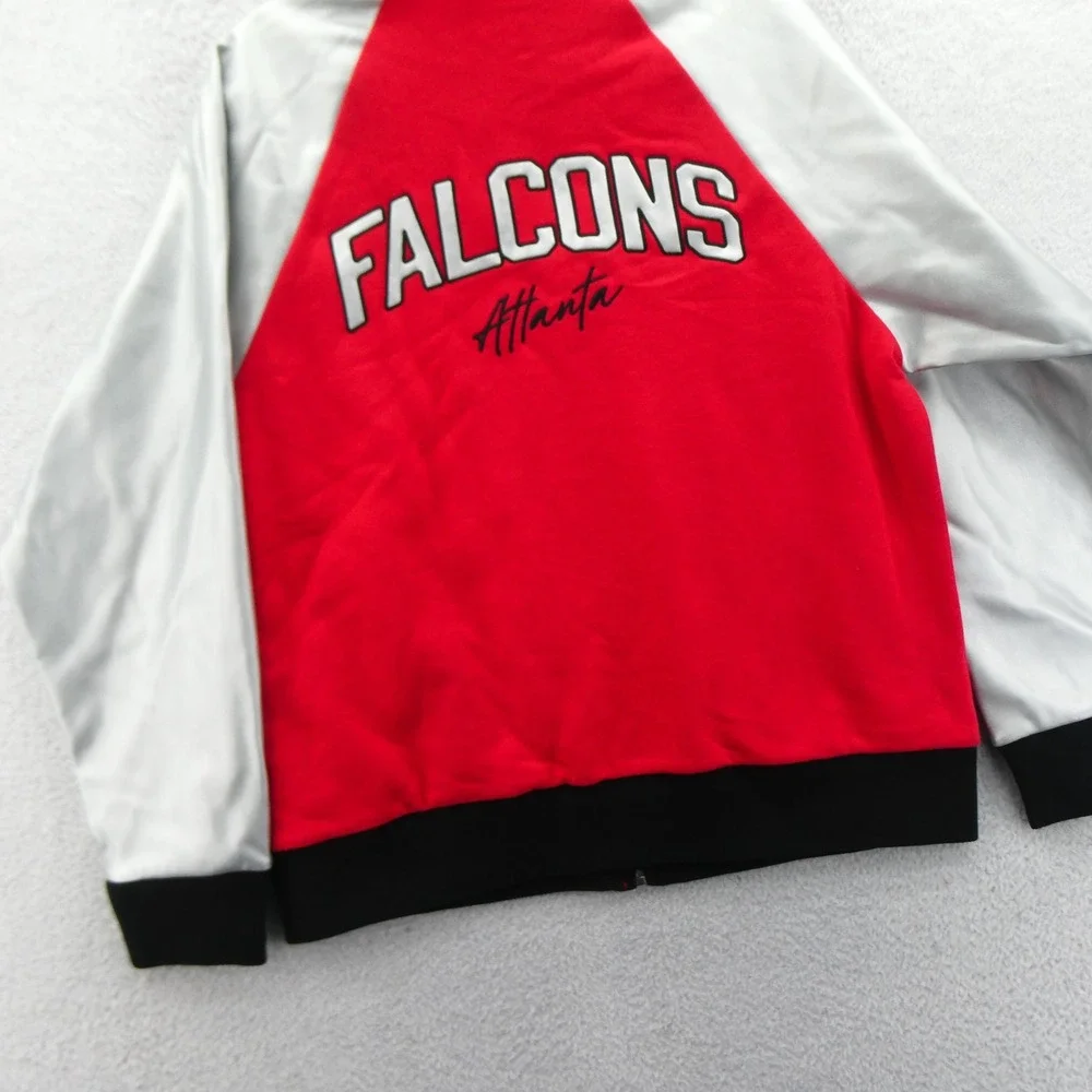 GIII Jacket Women Medium Atlanta Falcons Red Silver Vintage Y2K Deadstock Zip Up